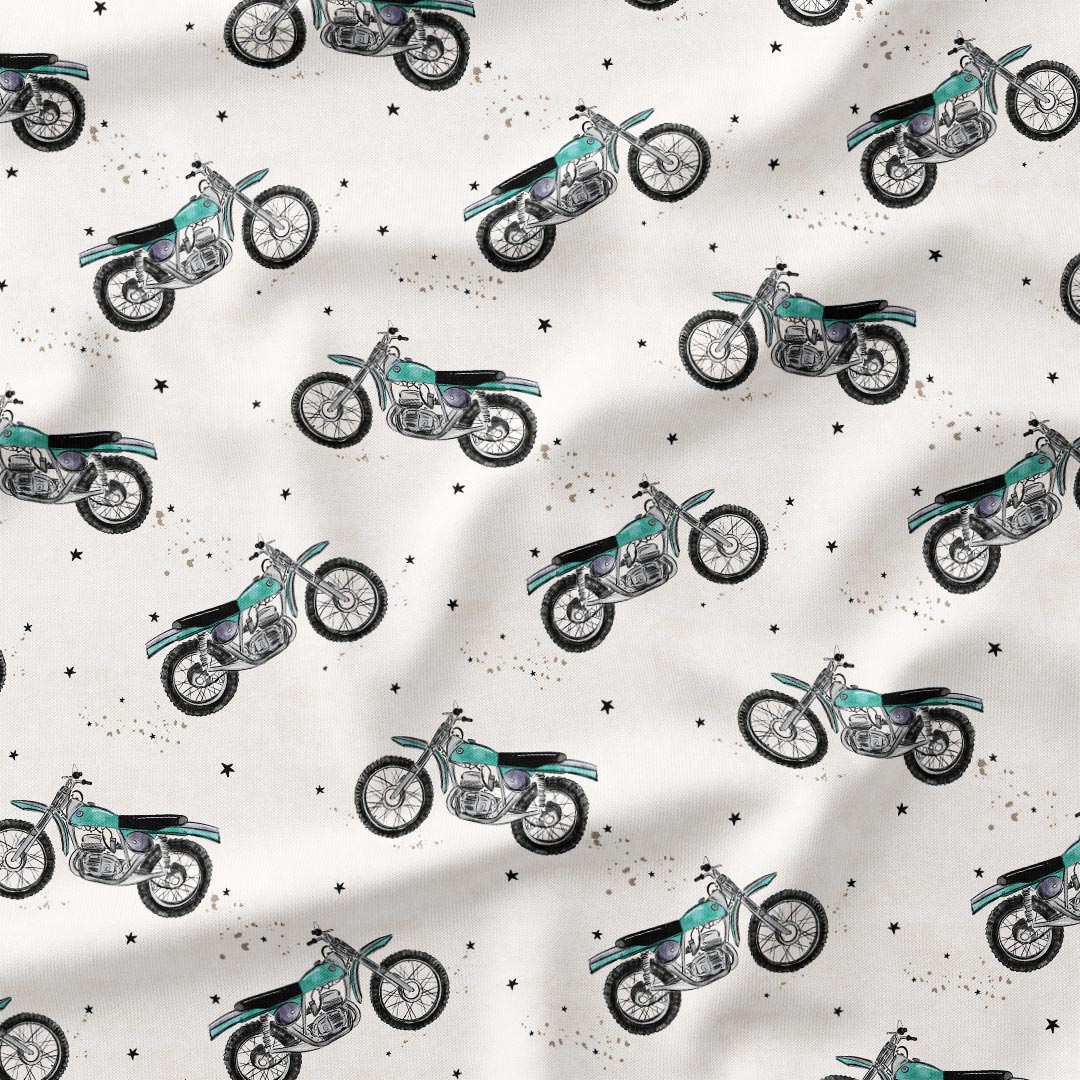 Motocycles Cream Fabric