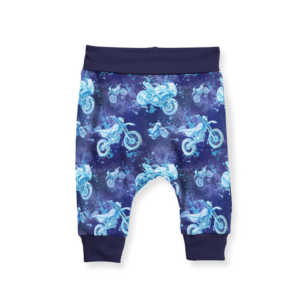 Motocycles Blue Fabric