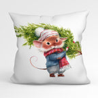 CUSHION Fabric Panel Mouse Christmas Tree
