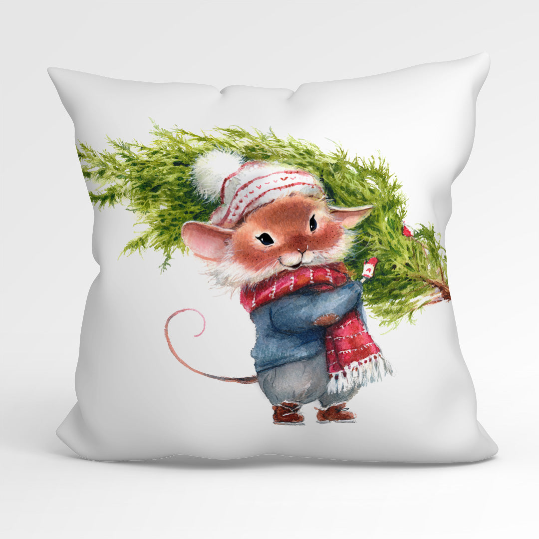 CUSHION Fabric Panel Mouse Christmas Tree