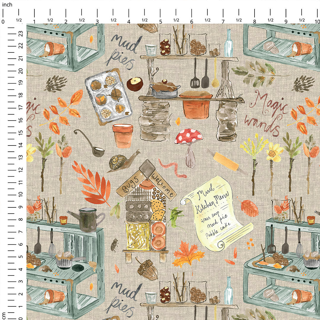 Muddy Kitchen Beige Fabric