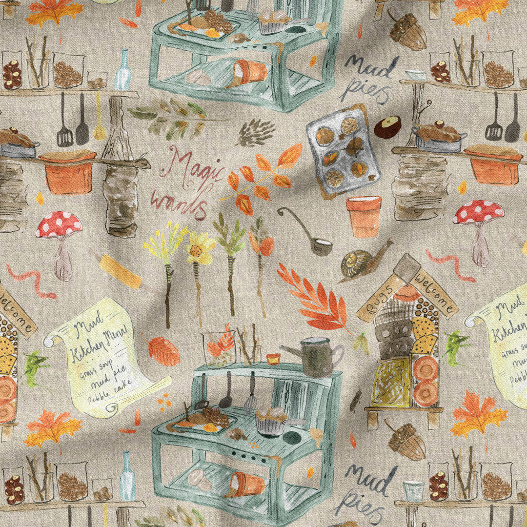 Muddy Kitchen Beige Fabric