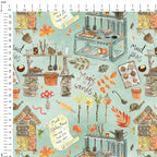 Muddy Kitchen Mint Fabric