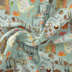 Muddy Kitchen Mint Fabric