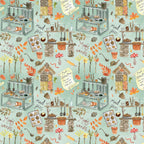 Muddy Kitchen Mint Fabric