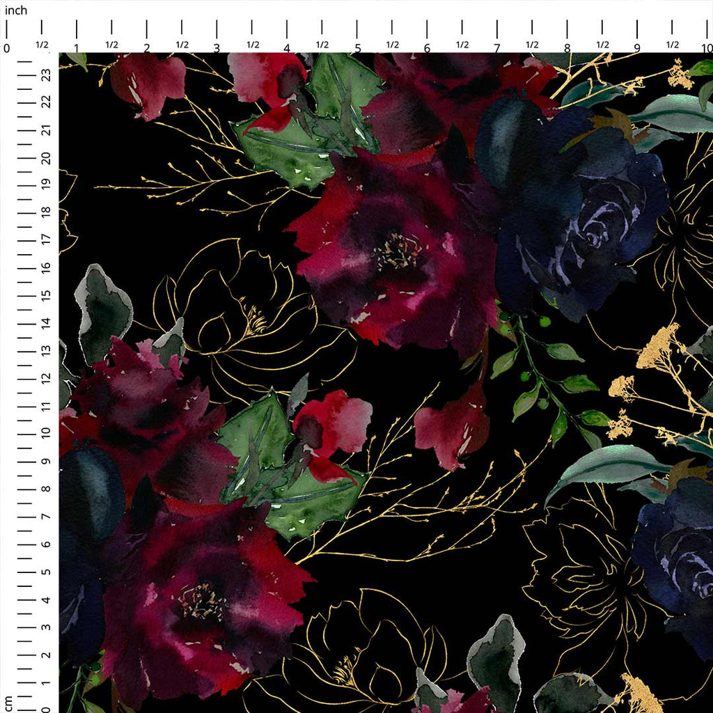 Mulberry Floral Fabric