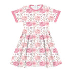 Mummy and Me Roses White Fabric