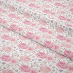 Mummy and Me Roses White Fabric