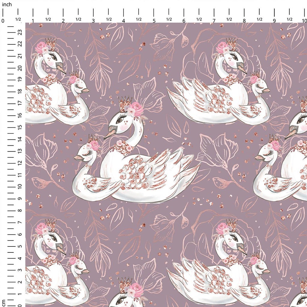 Mummy and Me Swans Fabric