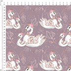 Mummy and Me Swans Fabric