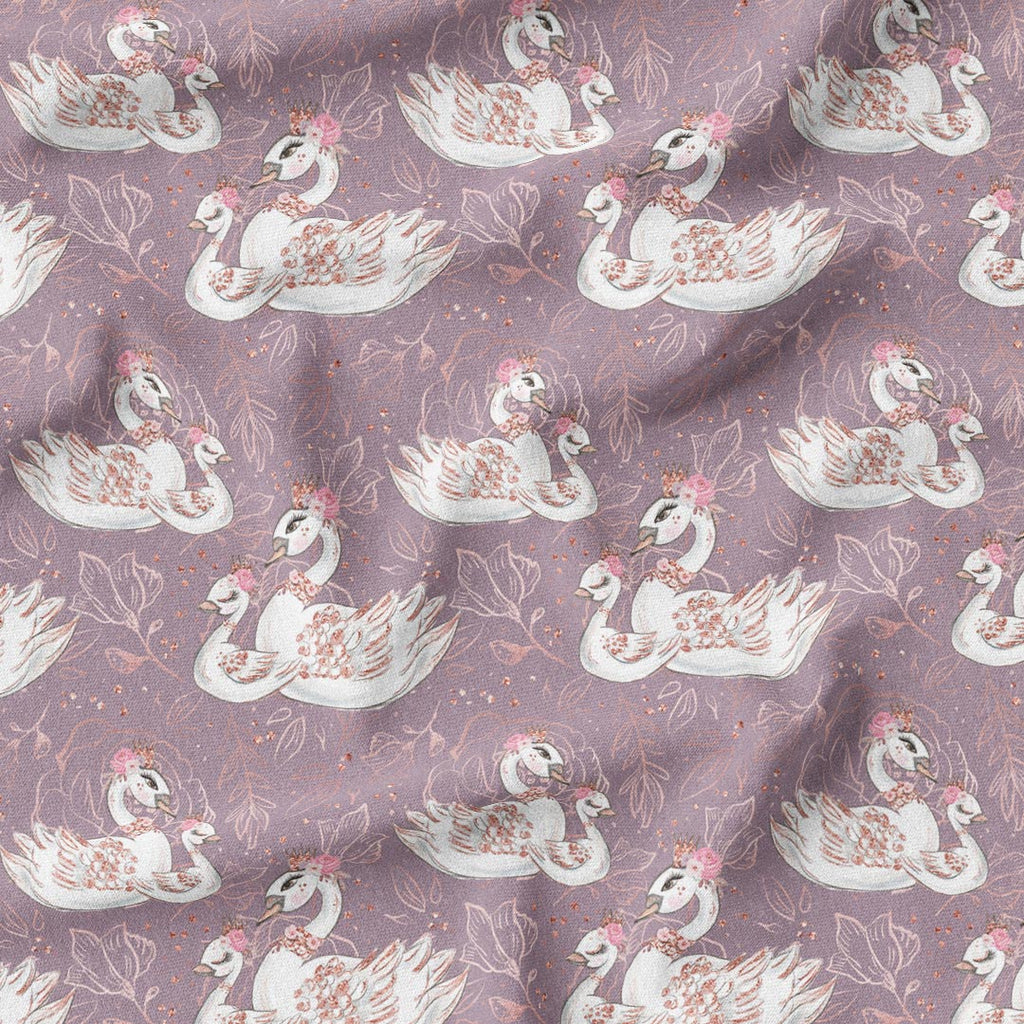 Mummy and Me Swans Fabric