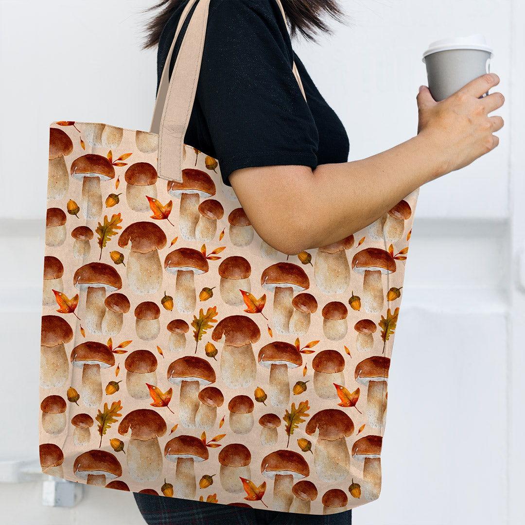 Mushrooms and Acorns Fabric