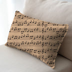 Music Notes Beige Fabric