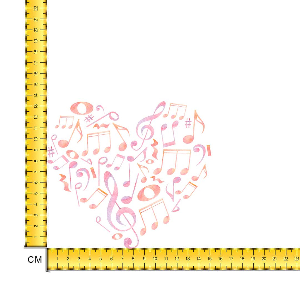 Musical Heart Iron on Fabric Heat Transfer DTF-208