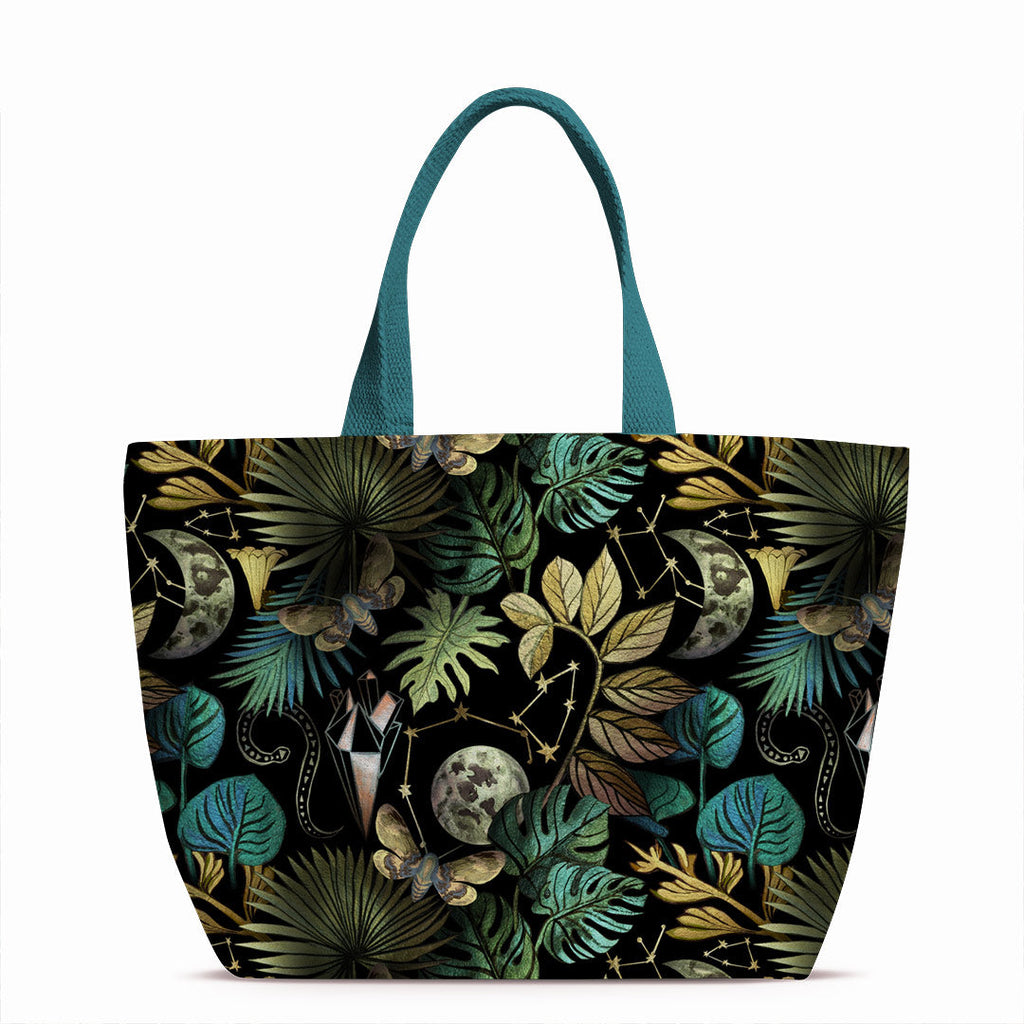 Mysterious Moonlit forest Fabric