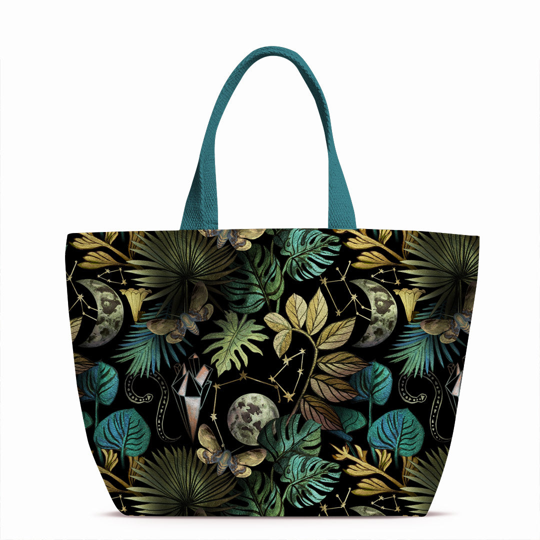 Mysterious Moonlit forest Fabric