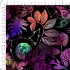 Mysterious Neon Forest Fabric