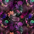Mysterious Neon Forest Fabric