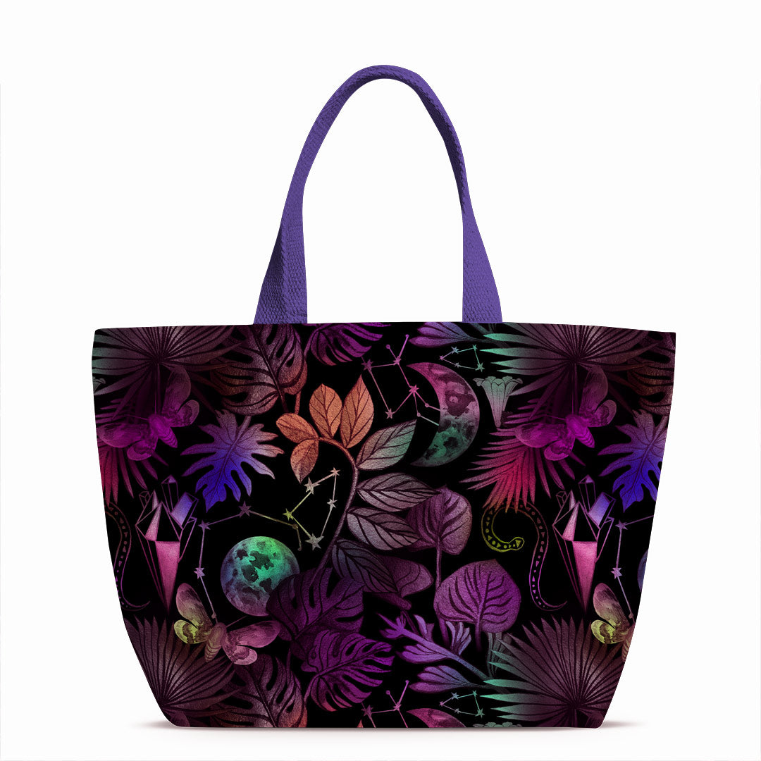 Mysterious Neon Forest Fabric