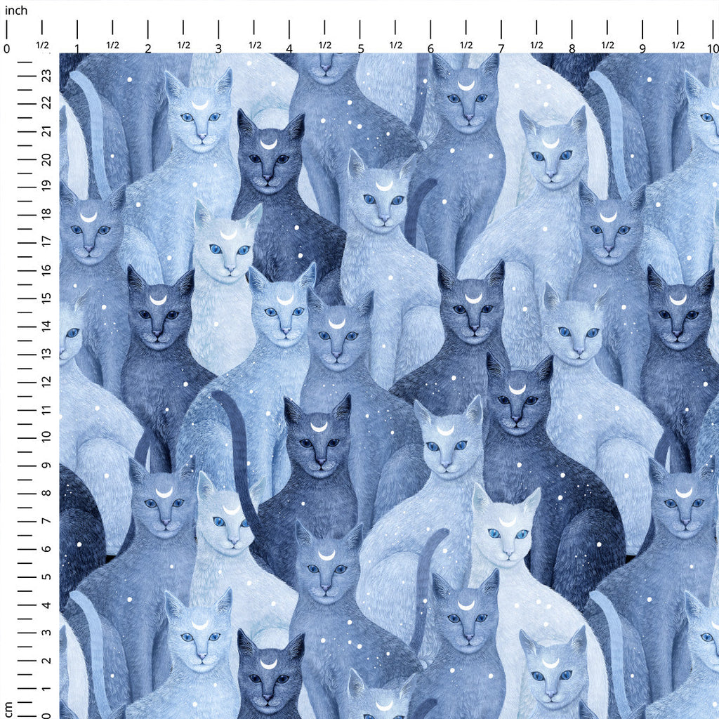 Mystical Feline Cats Fabric