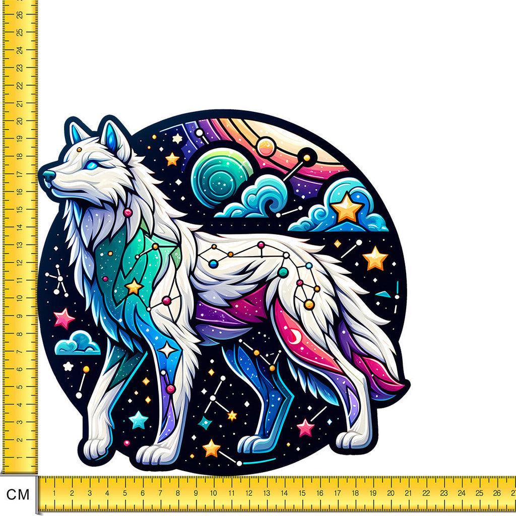 Mystical Stars Wolf Iron on Fabric Heat Transfer DTF-131