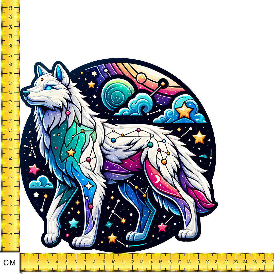 Mystical Stars Wolf Iron on Fabric Heat Transfer DTF-131