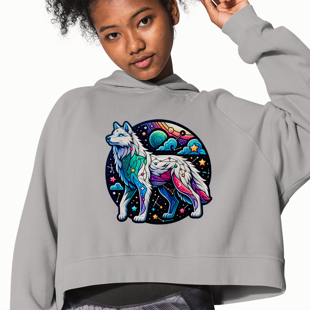 Mystical Stars Wolf Iron on Fabric Heat Transfer DTF-131