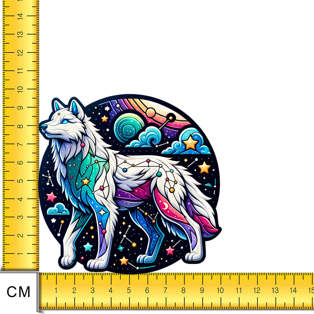 Mystical Stars Wolf Iron on Fabric Heat Transfer DTF-131