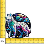 Mystical Stars Wolf Iron on Fabric Heat Transfer DTF-131