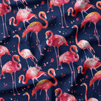 Flamingo Navy Fabric