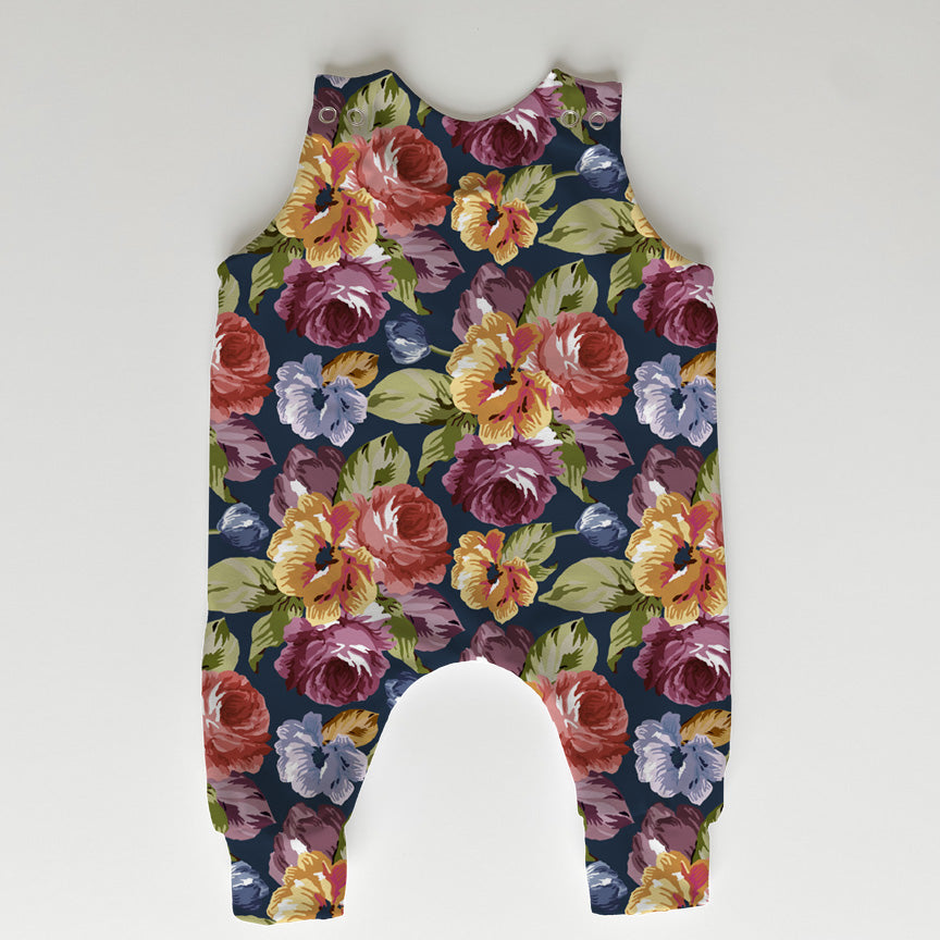 Navy Floral Fabric