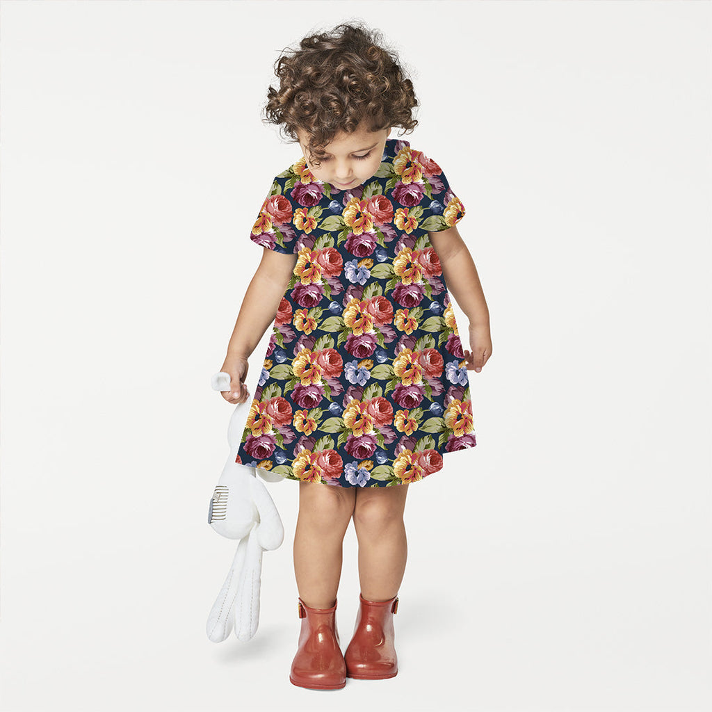 Navy Floral Fabric