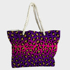 Purple and Pink Ombre Leopard Fabric
