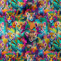 Neon Tigers Fabric