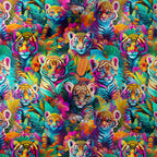 Neon Tigers Fabric