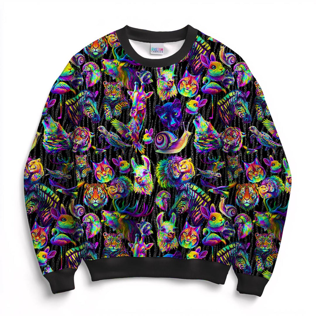 Neon Animals Fabric