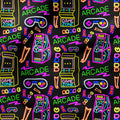 Neon Arcade Fabric