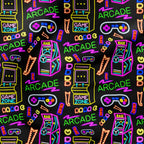 Neon Arcade Fabric