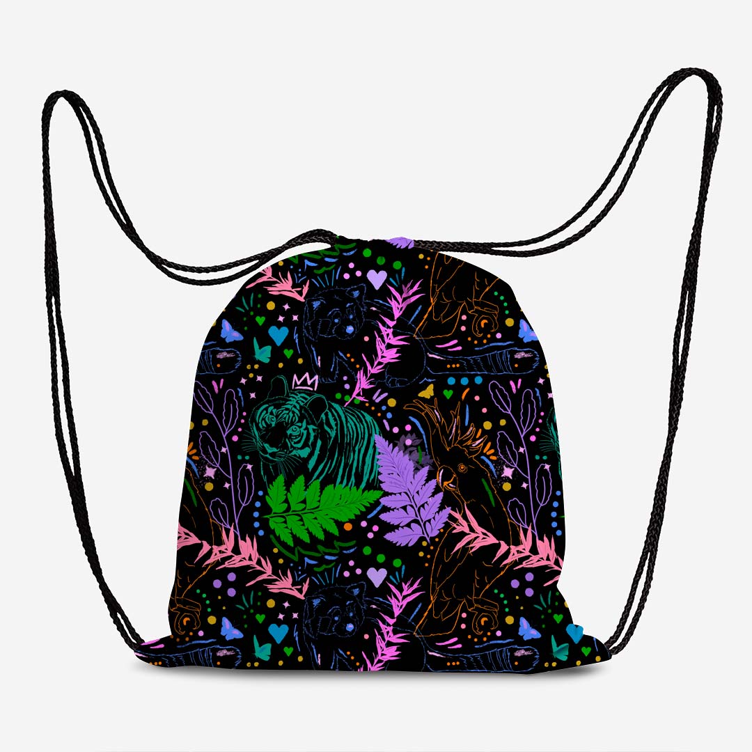 Neon Exotic Animals Fabric