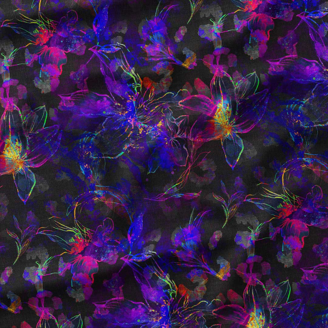Neon Floral Fabric