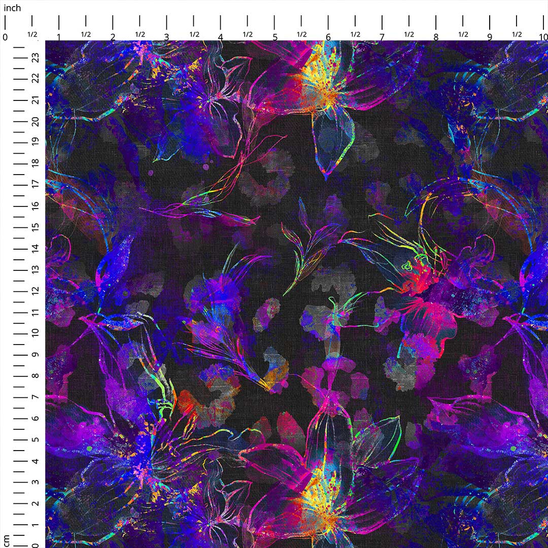 Neon Floral Fabric
