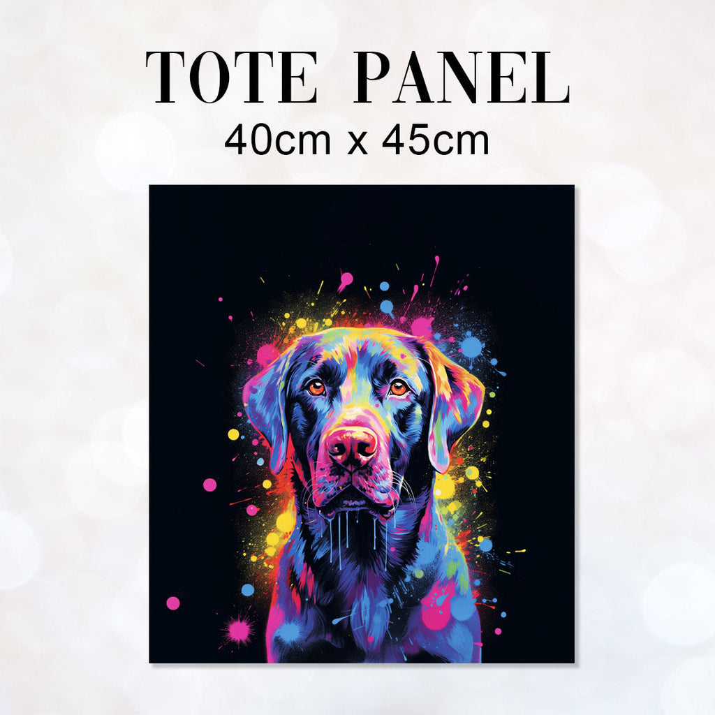 TOTE Neon Labrador Fabric Bag Panel TP-139