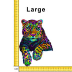 Neon Leopard Iron on fabric heat transfer DTF-19