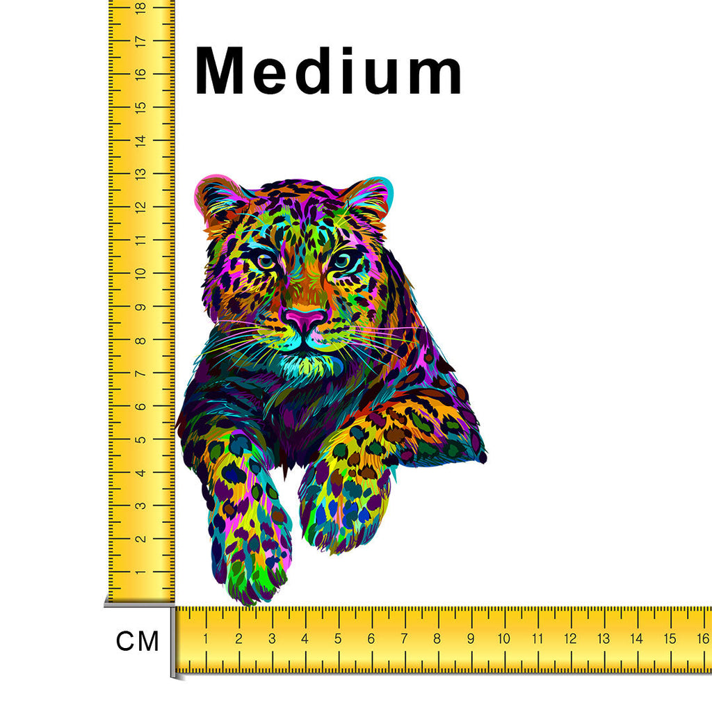 Neon Leopard Iron on fabric heat transfer DTF-19
