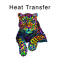 Neon Leopard Iron on fabric heat transfer DTF-19