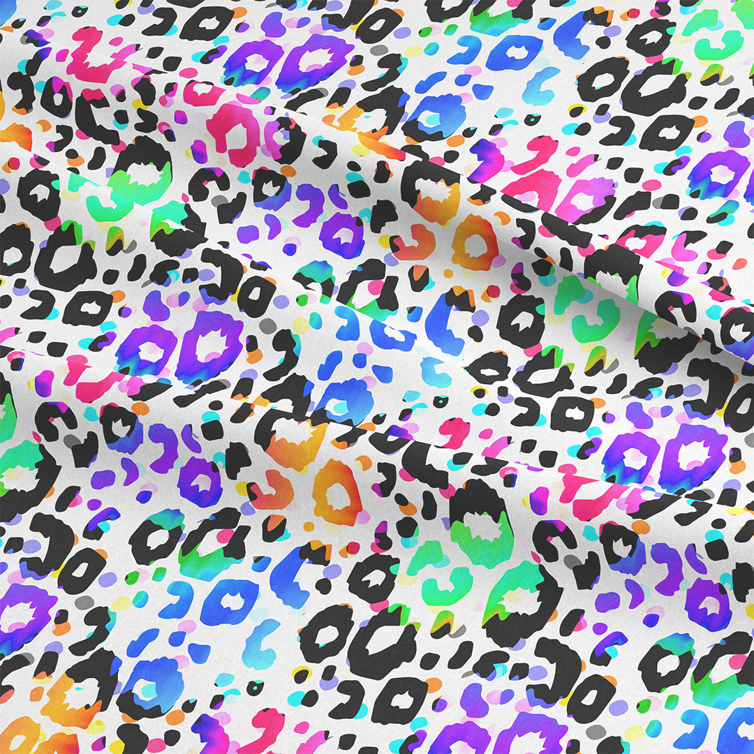 Neon Leopard Print Fabric