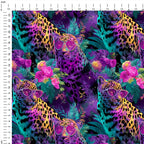 Neon Leopards Fabric