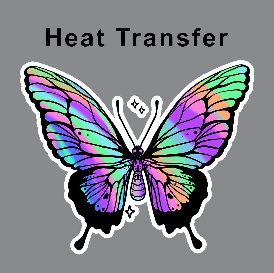 Neon Marble Butterfly Iron on fabric heat transfer DTF-70