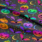 Neon Pumpkins Fabric