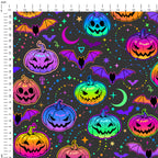 Neon Pumpkins Fabric